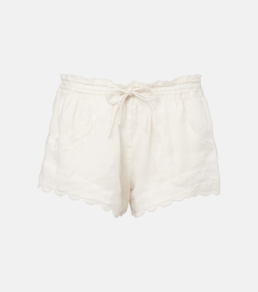 Isabel Marant Shorts Lola aus Ramie, Damen, DE 32 Weiß