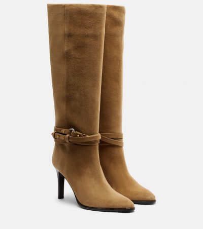 Isabel Marant Stiefel Ieva 90 aus Veloursleder, Damen, EU 35 Beige