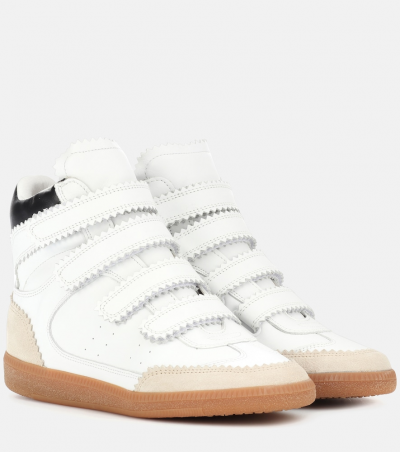 Isabel Marant High-Top Sneakers Bilsy aus Leder, Damen, EU 35 Weiß