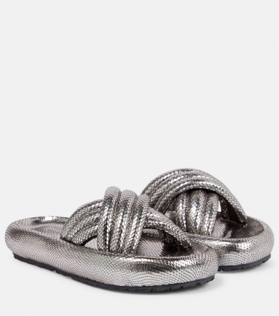 Isabel Marant Sandalen Niloo aus Leder, Damen, EU 35 Silber