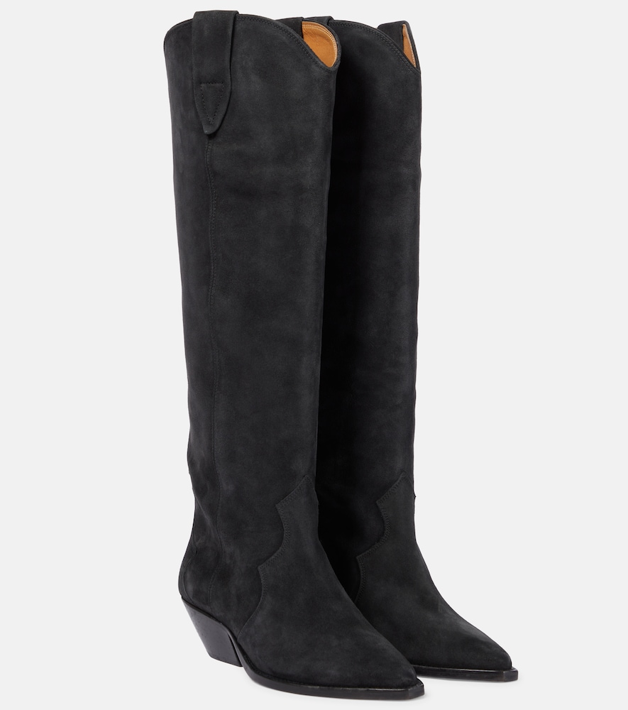 Isabel Marant Stiefel Denvee aus Veloursleder, Damen, EU 37 Schwarz