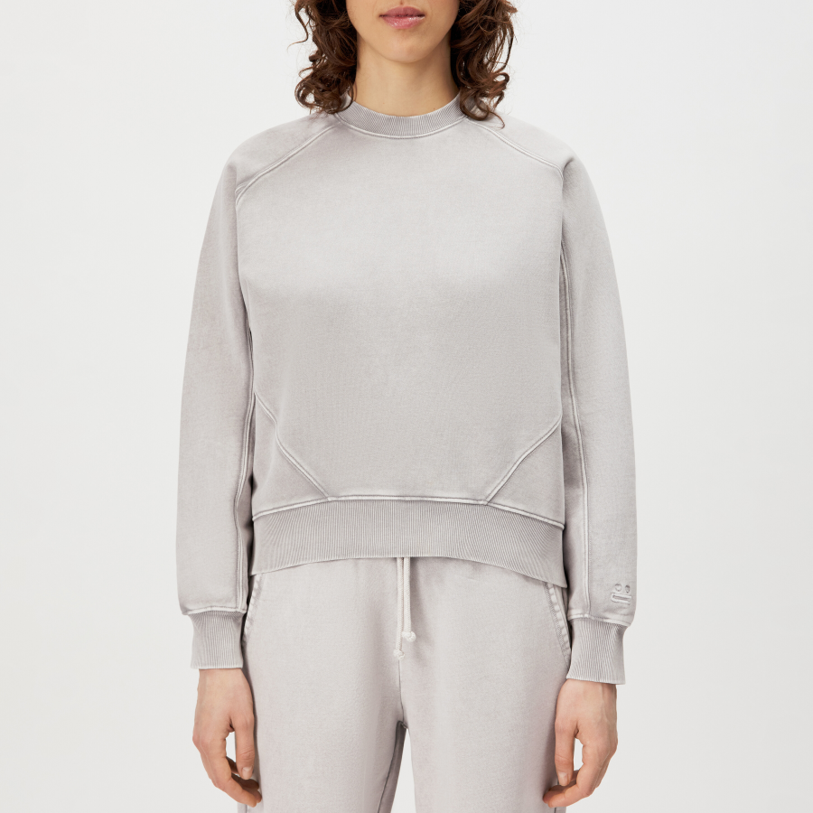 DRYKORN KOLIJA-P4 Relaxed Fit Sweatshirt in gewaschenem Used-Look grau XS