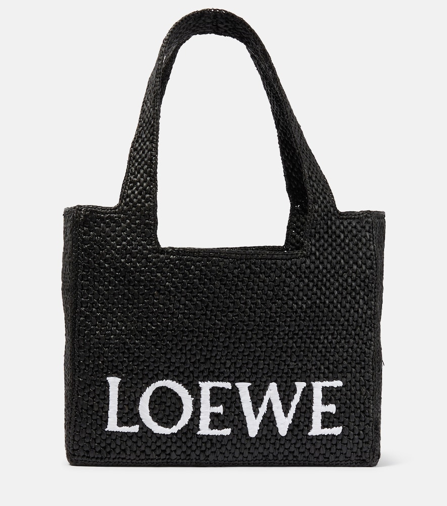 Loewe Paula's Ibiza Tote Bag Medium aus Raffiabast, Damen, Eine Größe Schwarz