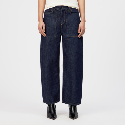 DRYKORN DERIVE Mid-Waist Jeans in Mid-Blue Denim blau 27x32