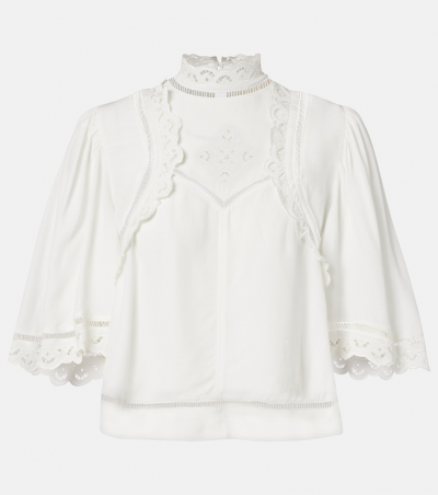 Isabel Marant Top Frany aus Crêpe, Damen, DE 40 Weiß