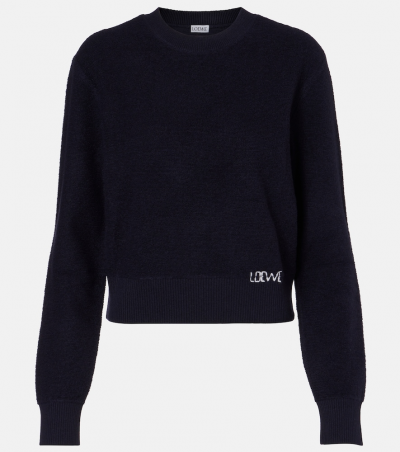 Loewe Pullover aus Wolle, Damen, XS Blau