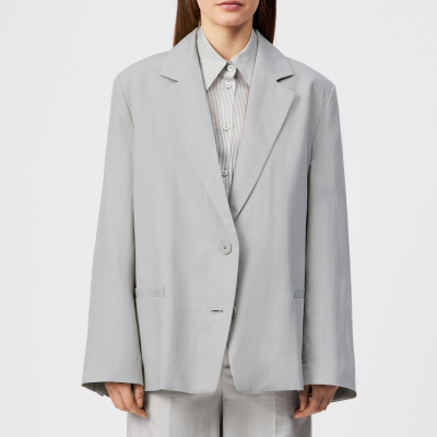 DRYKORN IVERLY Oversized Blazer in Hanf-Mix grau 0