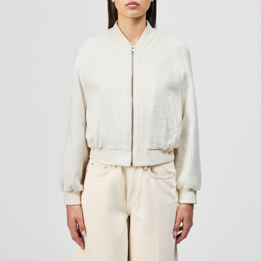 DRYKORN MARHAM Blousonjacke in Crêpe-Optik metal 1