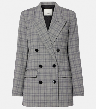 Isabel Marant Jacke Jevima Prince of Wales-Karomuster, Damen, DE 32 Grau