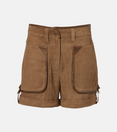 Isabel Marant Shorts Marline aus Veloursleder, Damen, DE 32 Braun