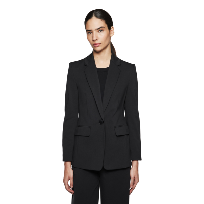 DRYKORN ATLIN-2 Einknopf-Blazer in Punto Milano Jersey schwarz 1