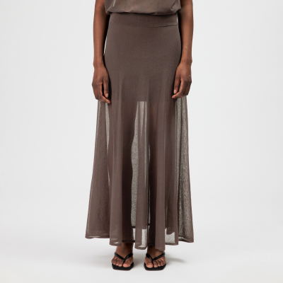 DRYKORN TENSYA-2 Maxi Rock in Feinstrick braun XS