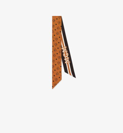 MCM Seidenhalstuch mit Monogramm-Print Damen COGNAC