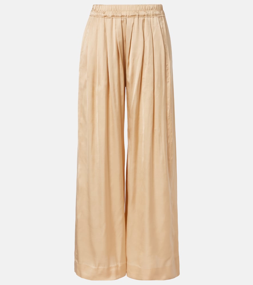 Isabel Marant Weite Hose Nolia aus Satin, Damen, XS Gold