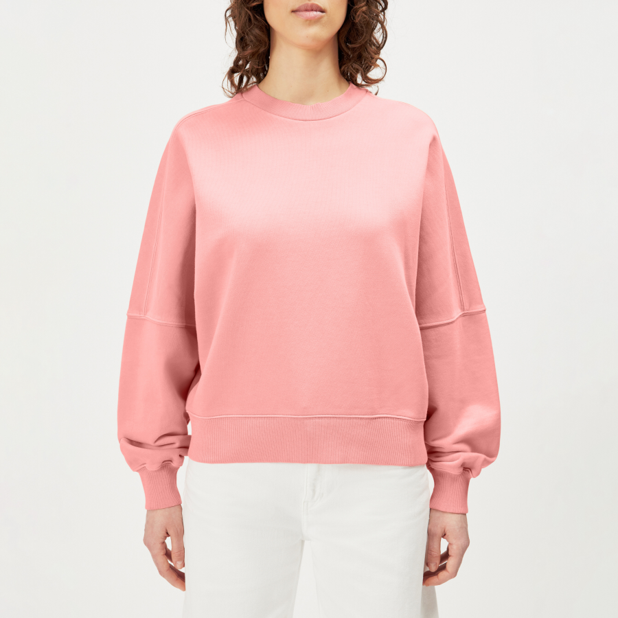 DRYKORN ASTERA-P4 Oversized Sweatshirt in reiner Baumwolle orange S
