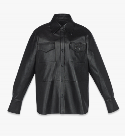 MCM Hemd aus Lammleder Damen Schwarz