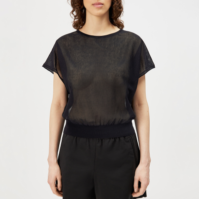 DRYKORN GERLOTTA Oversized T-Shirt mit U-Boot Ausschnitt schwarz S