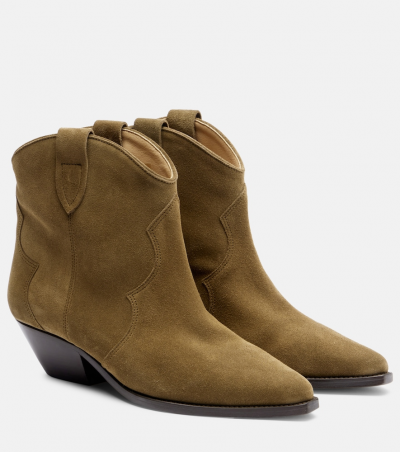 Isabel Marant Westernstiefel Dewina aus Veloursleder, Damen, EU 35 Braun