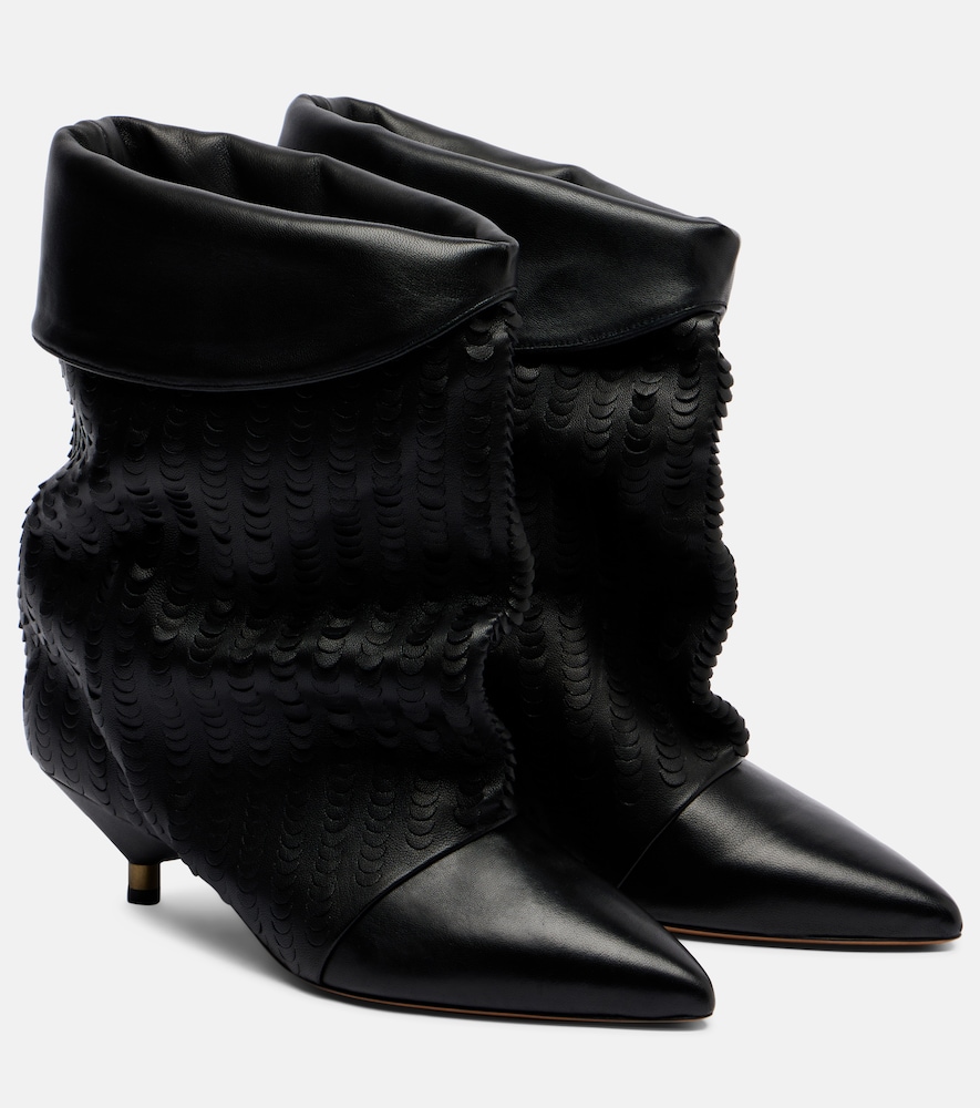 Isabel Marant Ankle Boots Edrika 45 aus Leder, Damen, EU 35 Schwarz