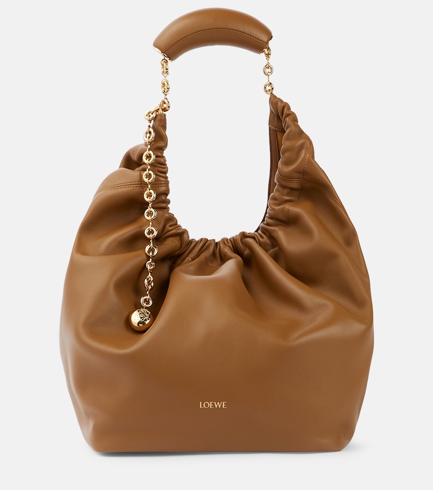 Loewe Schultertasche Squeeze Medium aus Leder, Damen, Eine Größe Braun