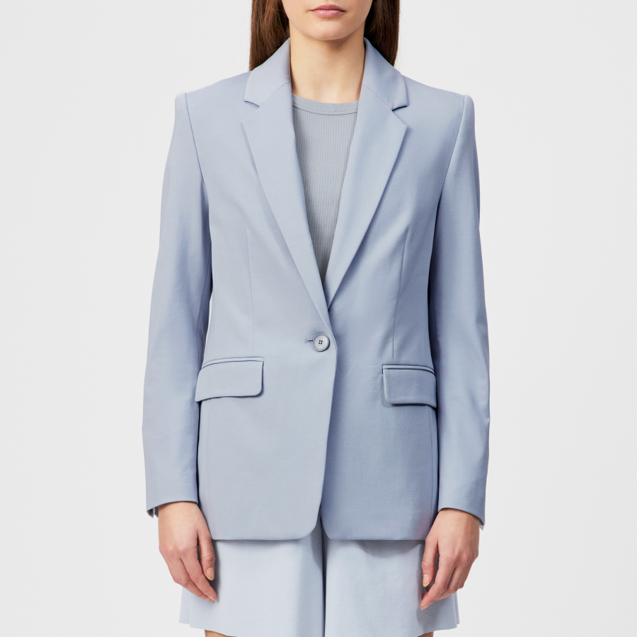 DRYKORN ATLIN-2 Einknopf-Blazer in Punto Milano Jersey blau 1