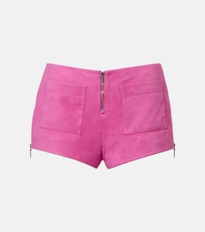 Loewe Paula's Ibiza Shorts aus Veloursleder, Damen, XS Rosa