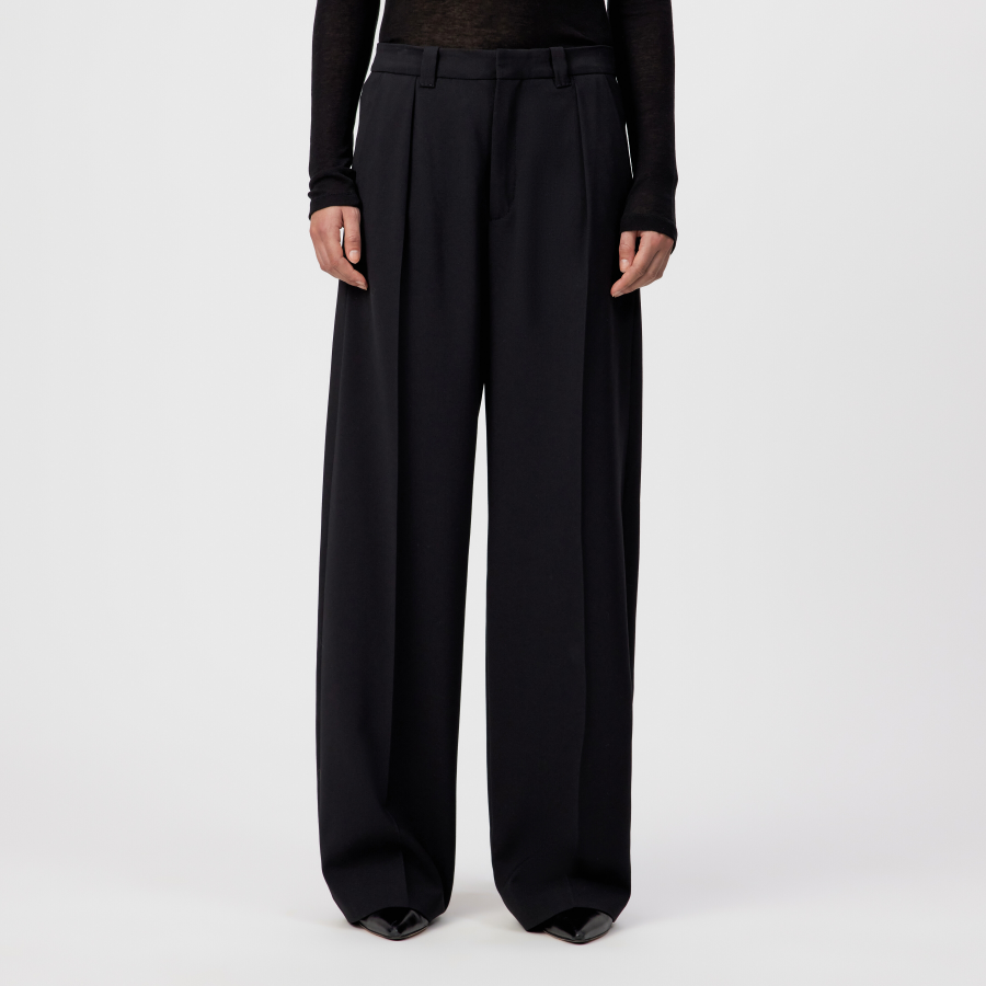 DRYKORN ADUCT Tailored Pants mit geradem Bein in Gabardine schwarz 29x34