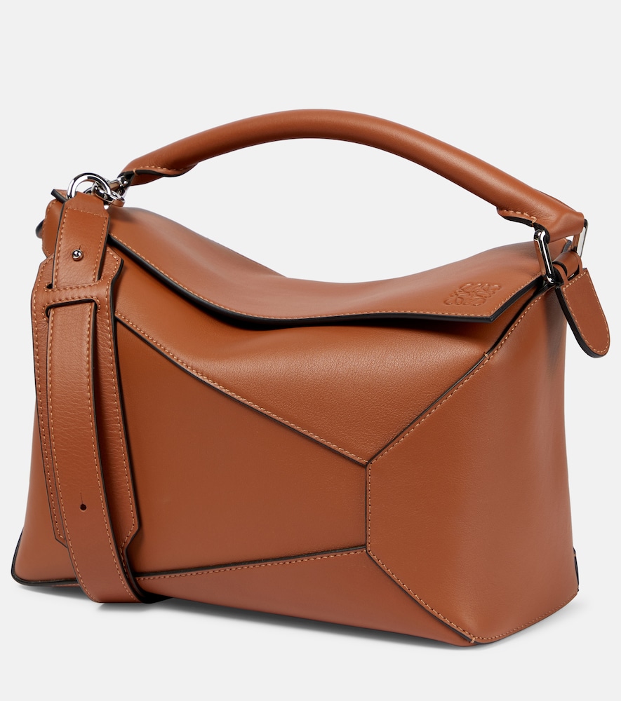 Loewe Tote Puzzle Edge Medium aus Leder, Damen, Eine Größe Braun