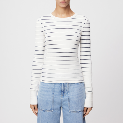 DRYKORN NURIT Schmales Longsleeve in Baumwoll-Rippe off_weiß XS