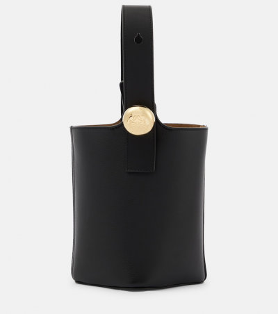 Loewe Bucket Bag Pebble Mini aus Leder, Damen, Eine Größe Schwarz