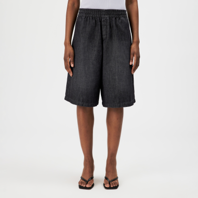 DRYKORN RECENT Pull-on Pants mit Low Waist und weitem Bein in leichtem Denim grau 24