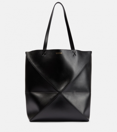 Loewe Tote Bag Puzzle Fold XL aus Leder, Damen, Eine Größe Schwarz