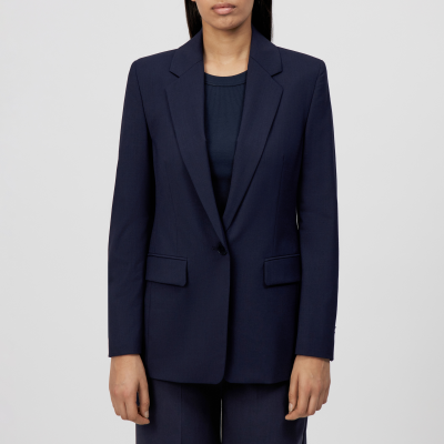 DRYKORN ATLIN-2 Einknopf-Blazer in Wollserge blau 2