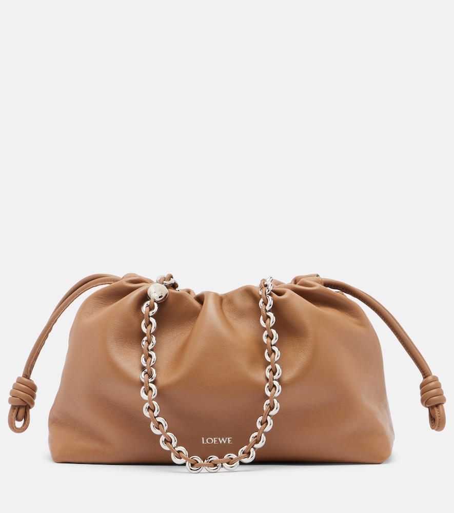 Loewe Clutch Flamenco Medium aus Leder, Damen, Eine Größe Braun