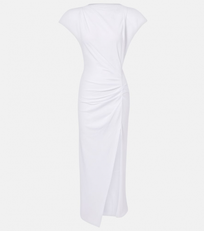 Isabel Marant Maxikleid Nadela aus Baumwoll-Jersey, Damen, DE 32 Weiß