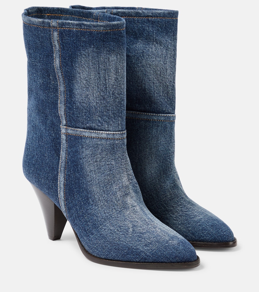 Isabel Marant Ankle Boots Rouxa aus Denim, Damen, EU 35 Blau