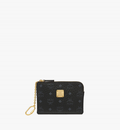 MCM Kartenetui Aren in Visetos Damen Schwarz