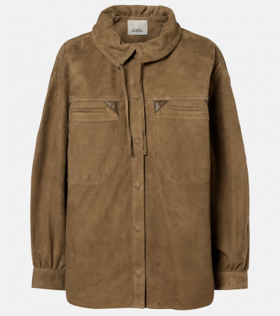 Isabel Marant Hemdjacke Maldia aus Veloursleder, Damen, DE 32 Braun