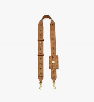 MCM Aren Schulterriemen mit Pouch in Visetos Damen COGNAC
