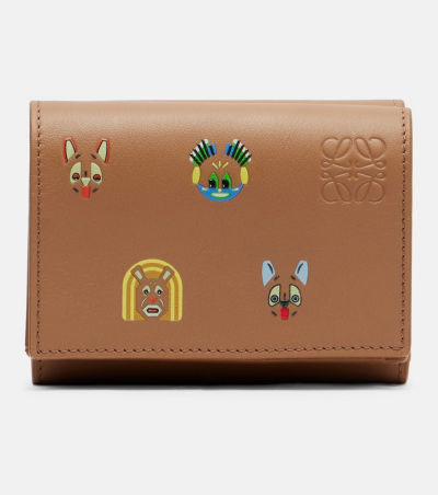 Loewe X Louis Wain Portemonnaie Cats aus Leder, Damen, Eine Größe Braun