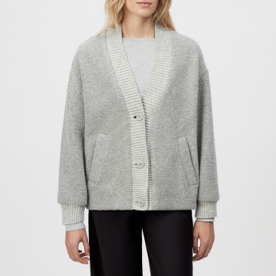 DRYKORN SERLBY Konfektionierte Strickjacke in Woll-Mix grau 1