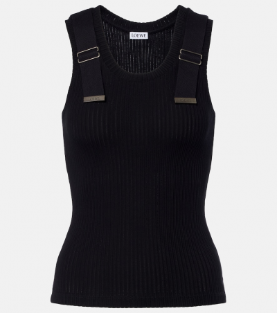 Loewe Tanktop aus Rippstrick, Damen, XS Schwarz