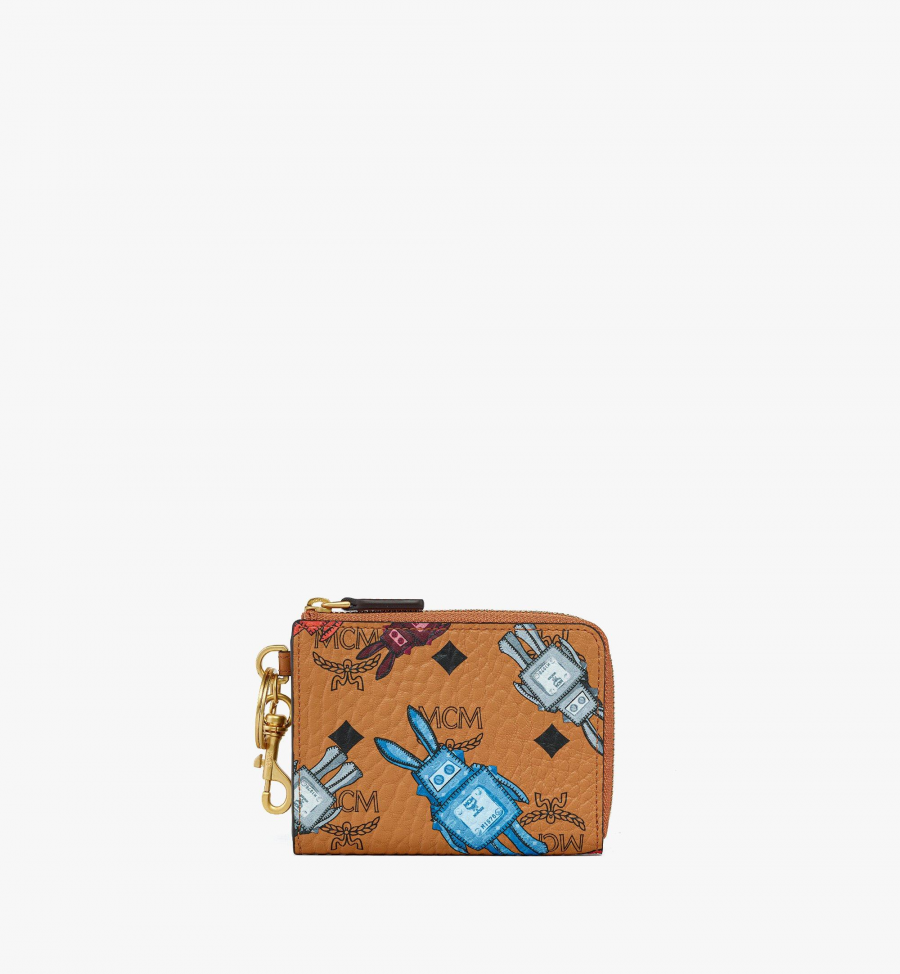 MCM Aren Kartenetui in Rabot Visetos Damen COGNAC