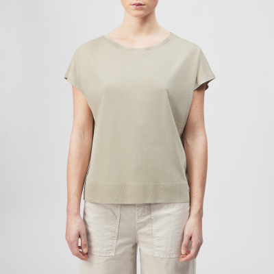 DRYKORN VANOPE T-Shirt in Lyocell-Baumwoll-Mix in Feinstrickoptik beige XS