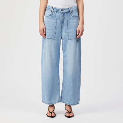 DRYKORN DERIVE Cropped Mid-Waist Jeans blau 26x32