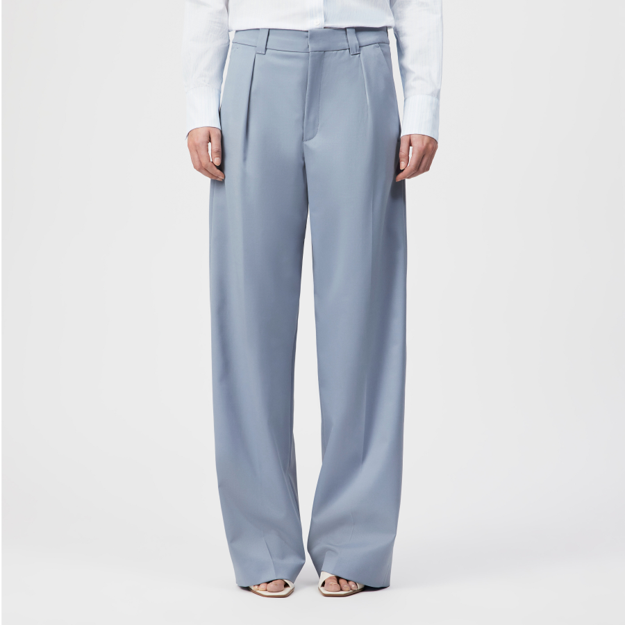 DRYKORN ADUCT Tailored Pants mit geradem Bein in Woll-Mix blau 24x32