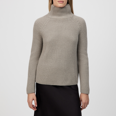 DRYKORN ARWEN Rollkragenpullover in Woll-Alpakamix beige XS