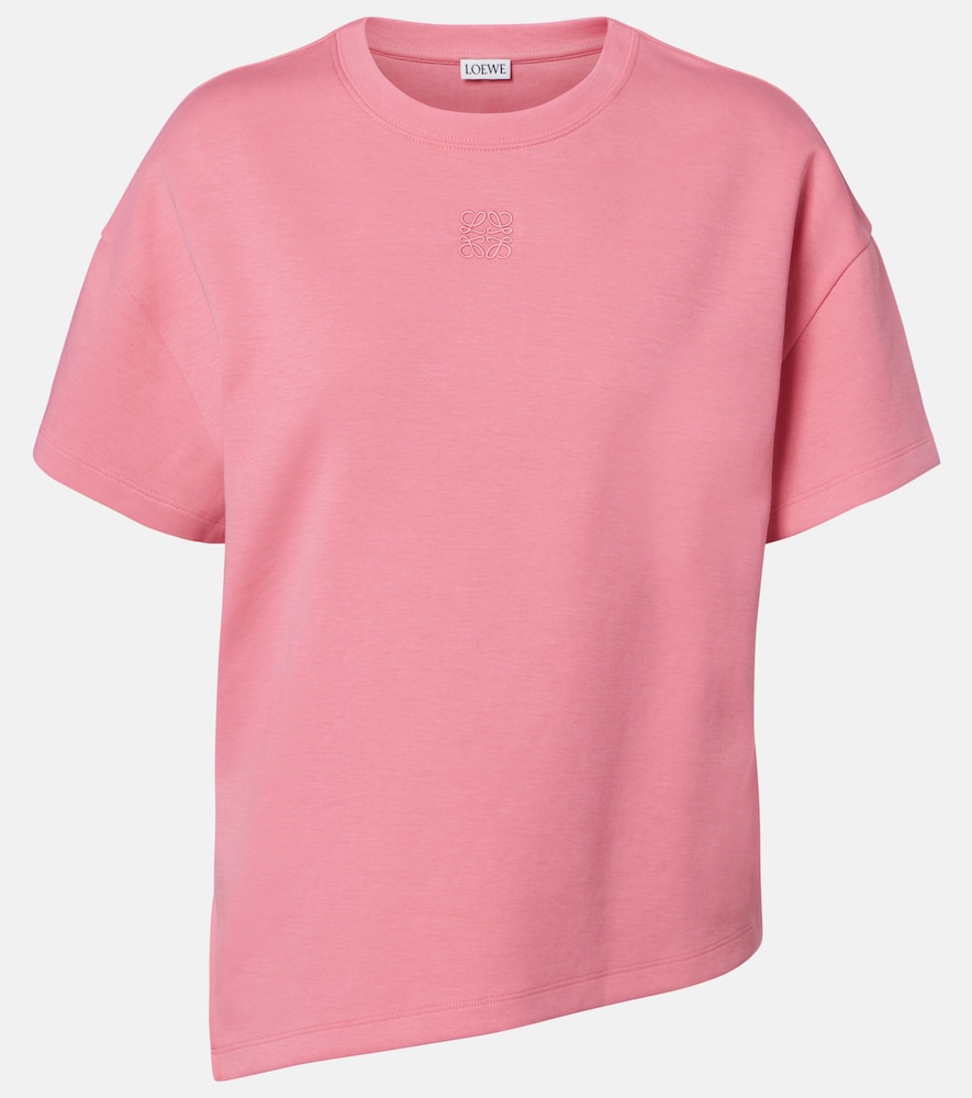 Loewe T-Shirt Anagram aus Jersey, Damen, S Rosa