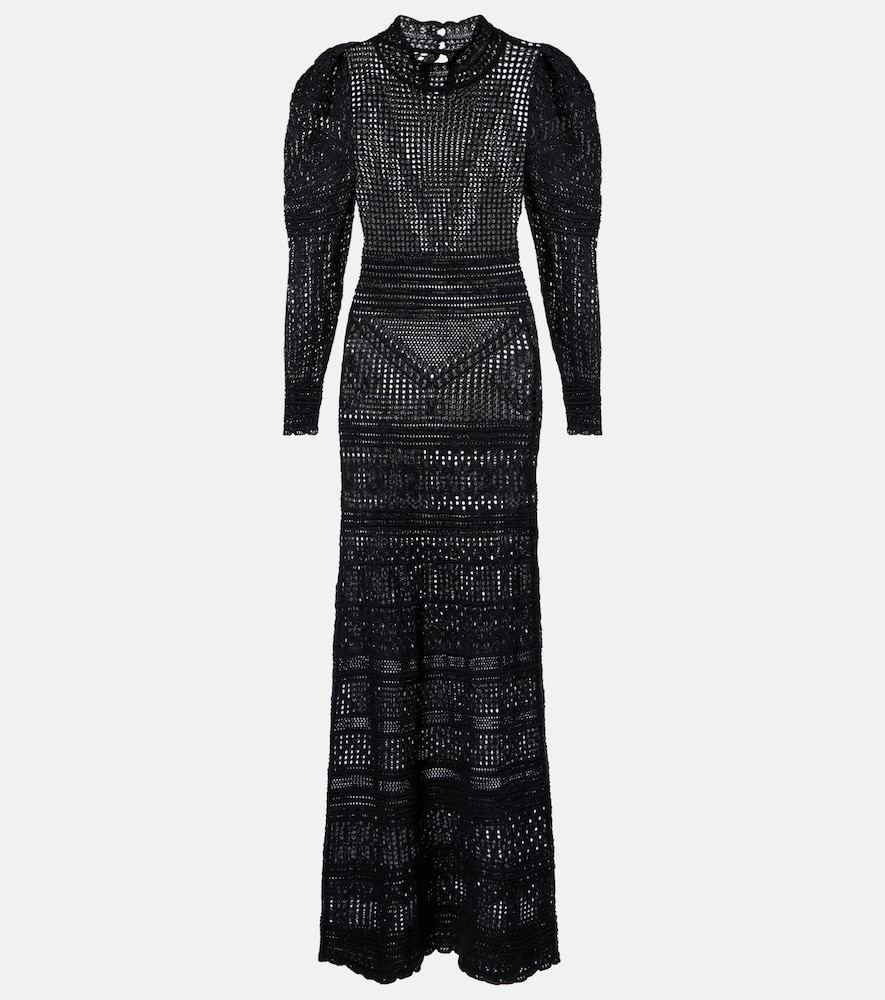 Isabel Marant Maxikleid Dione aus Strick, Damen, DE 32 Schwarz