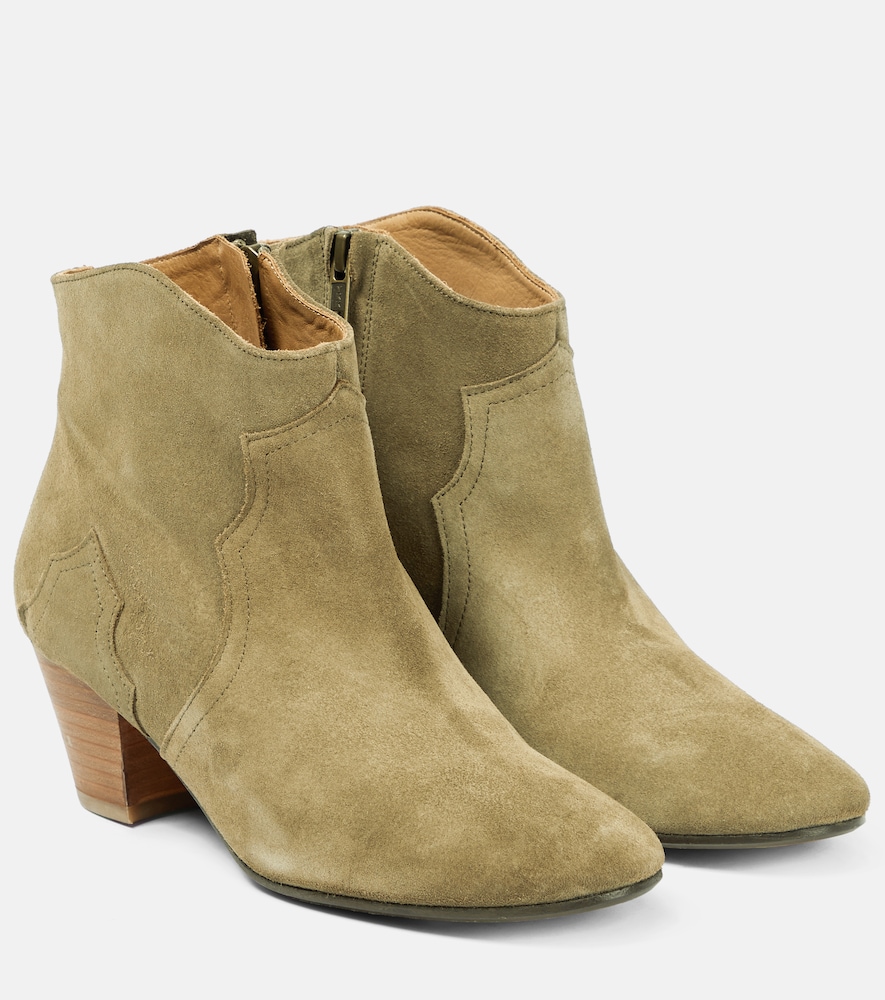 Isabel Marant Ankle Boots Dicker aus Veloursleder, Damen, EU 35 Braun